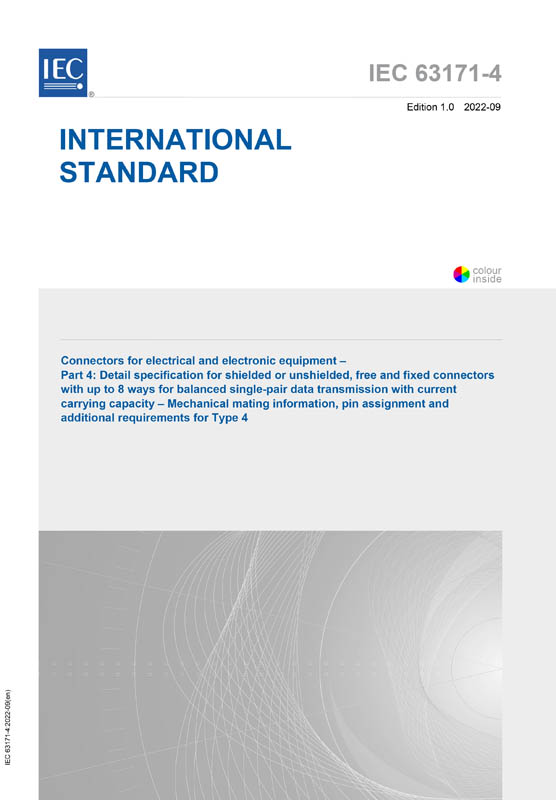 Cover IEC 63171-4:2022